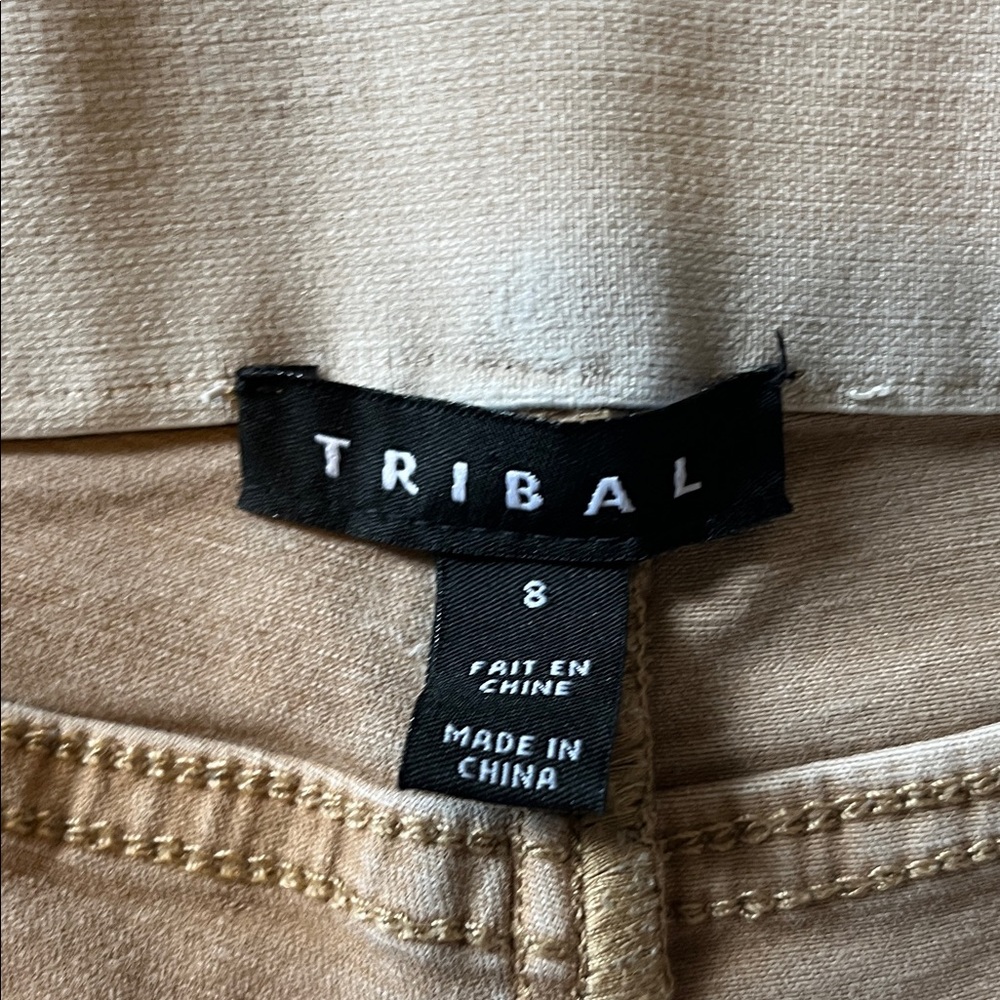 Tribal Beige Brown Casual Ankle Jeans Size 8 - Picture 2 of 3